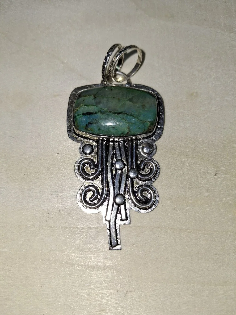 Vintage Stone Pendant Necklace